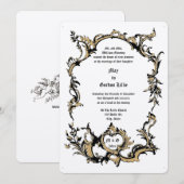Barok Rococo Rocaille 18e-eeuwse frame rand Kaart (Voorkant / Achterkant)