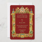 Barok Rococo Rocaille Griffiguren Frame Huwelijk Kaart (Voorkant)