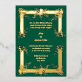 Barok Rococo Rocaille Lijst ca. 1775 Huwelijk Folie Uitnodiging (Voorkant)