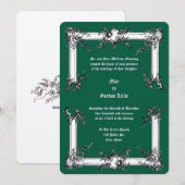 Barok Rococo Rocaille Lijst ca. 1775 Huwelijk Kaart (Voorkant / Achterkant)