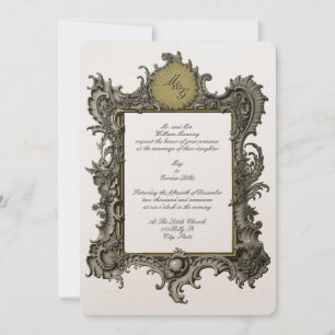 Barok Rococo stijl Lijst Victoriaans Era bruiloft Kaart