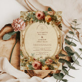  barok Roos bruiloft Kaart