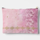 Barok Roos Damask Grunge - Cosmetische tas (Achterkant)