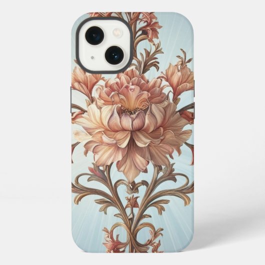 barok Roos iPhone Hoesje (Achterkant)