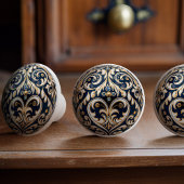 Barok Royal Midnight Keramische knop Pull