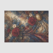 Barok Roze Goud Luxe Decoupage Tissuepapier (Voorkant)