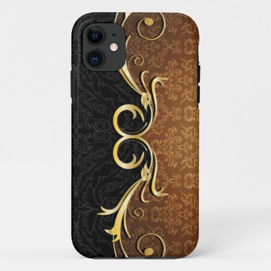 Barok Scroll en Damask Case-Mate iPhone Case (Achterkant)