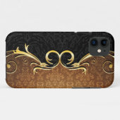 Barok Scroll en Damask Case-Mate iPhone Case (Achterkant (horizontaal))