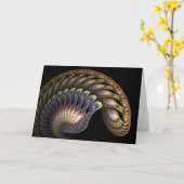 "Barok Spiraalvormig" Wenskaart Kaart (Gele Bloem)