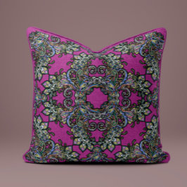Barok Splendor Kussen in Fuchsia