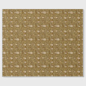 Barok stijl gepolijst goud bloemenpatroon cadeaupapier (Vlak)