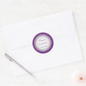 Barok Violet Plaque Bruiloft Sticker (Envelop)