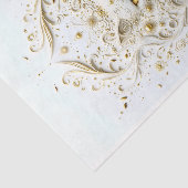 Barok Wit & Goud Effect Kat AU6 Découpage Tissuepapier (Detail)