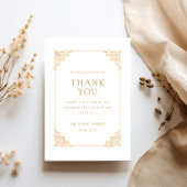 Barok  witgoud Lijst moslim bruiloft Bedankkaart