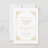 Barok  witgoud Lijst moslim bruiloft Bedankkaart (Voorkant)