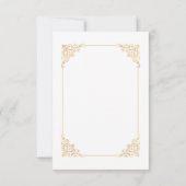 Barok  witgoud Lijst moslim bruiloft Bedankkaart (Achterkant)