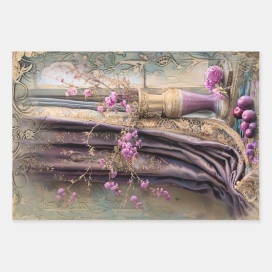  barok zwaar gewicht decoupage inpakpapier vel (Voorkant 2)