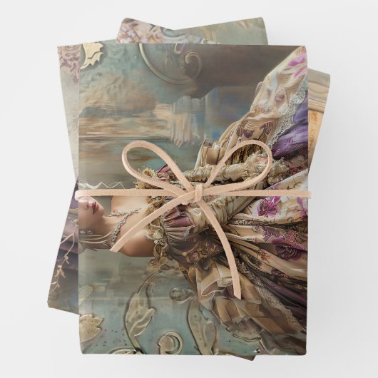  barok zwaar gewicht decoupage inpakpapier vel (In situ)