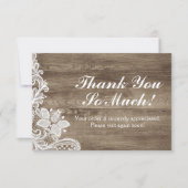  barokaas met bijtende barnhout Dank u wel Aankondiging (Voorkant)