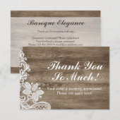 barokaas met bijtende barnhout Dank u wel Aankondiging (Voorkant / Achterkant)