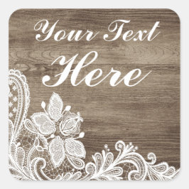  barokaas op bijtende elastische schout vierkante sticker