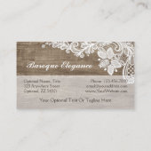  barokaas op bijtende elastische schout visitekaartje (Achterkant)