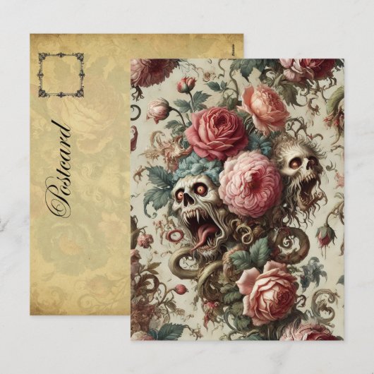 Barokaberratie - Gotisch Victoriaans Feestdagenkaart (Voorkant / Achterkant)