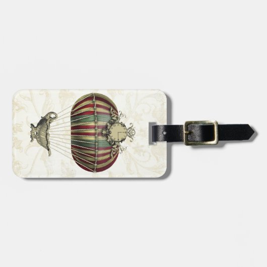 Barokballon met klok bagagelabel (Voorkant horizontaal)