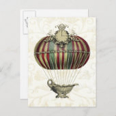 Barokballon met klok briefkaart (Voorkant / Achterkant)