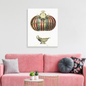 Barokballon met klok canvas afdruk (Insitu (Woonkamer))