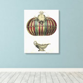 Barokballon met klok canvas afdruk (Insitu (Houten vloer))