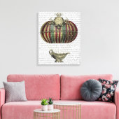 Barokballon met klok canvas afdruk (Insitu (Woonkamer))