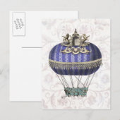 Barokballon met tempel briefkaart (Voorkant / Achterkant)