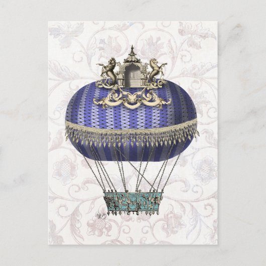 Barokballon met tempel briefkaart (Voorkant)