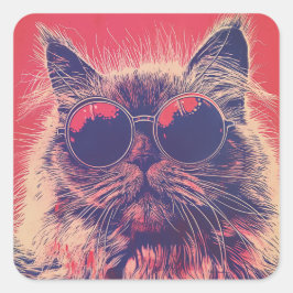 Barokbassist: De angstige Himalaya Vierkante Sticker