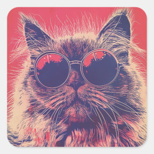 Barokbassist: De angstige Himalaya Vierkante Sticker
