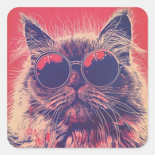 Barokbassist: De angstige Himalaya Vierkante Sticker (Voorkant)