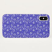 Barokbehang - blauw bloempatroon Case-Mate iPhone case (Achterkant (horizontaal))