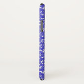 Barokbehang - blauw bloempatroon Case-Mate iPhone case (Achterkant / rechts)