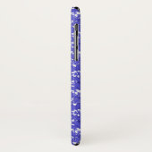 Barokbehang - blauw bloempatroon Case-Mate iPhone case (Achterkant/links)