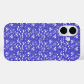 Barokbehang - Blauwe Bloempatroon Case-Mate iPhone Case (Achterkant (horizontaal))