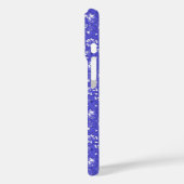 Barokbehang - Blauwe Bloempatroon Case-Mate iPhone Case (Achterkant / Links)