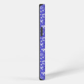 Barokbehang - blauwe bloempatroon iPhone hoesje (Rechterkant)