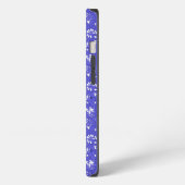 Barokbehang - blauwe bloempatroon iPhone hoesje (Linkerkant)