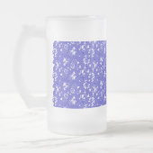 Barokbehang - blauwe bloempatroon matglas bierpul (Links)