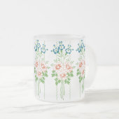 Barokbehang Bloemboeket Matglas Koffiemok (Voorkant rechts)