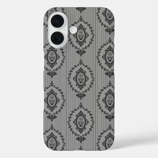 Barokbehang Grijs Case-Mate iPhone Case (Achterkant)