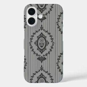 Barokbehang Grijs iPhone 16 Hoesje