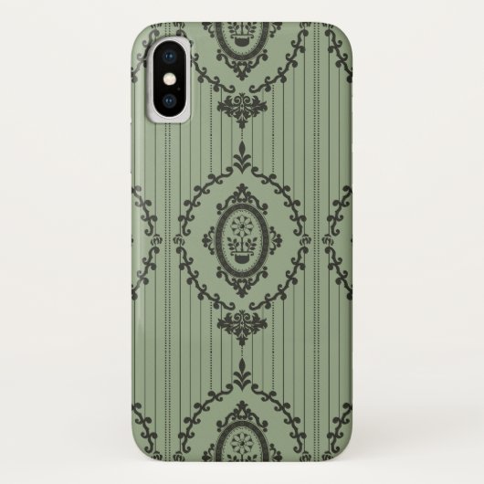 Barokbehang in het groen Case-Mate iPhone case (Achterkant)