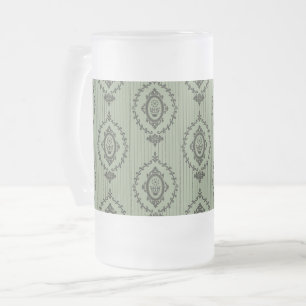 Barokbehang in het groen matglas bierpul